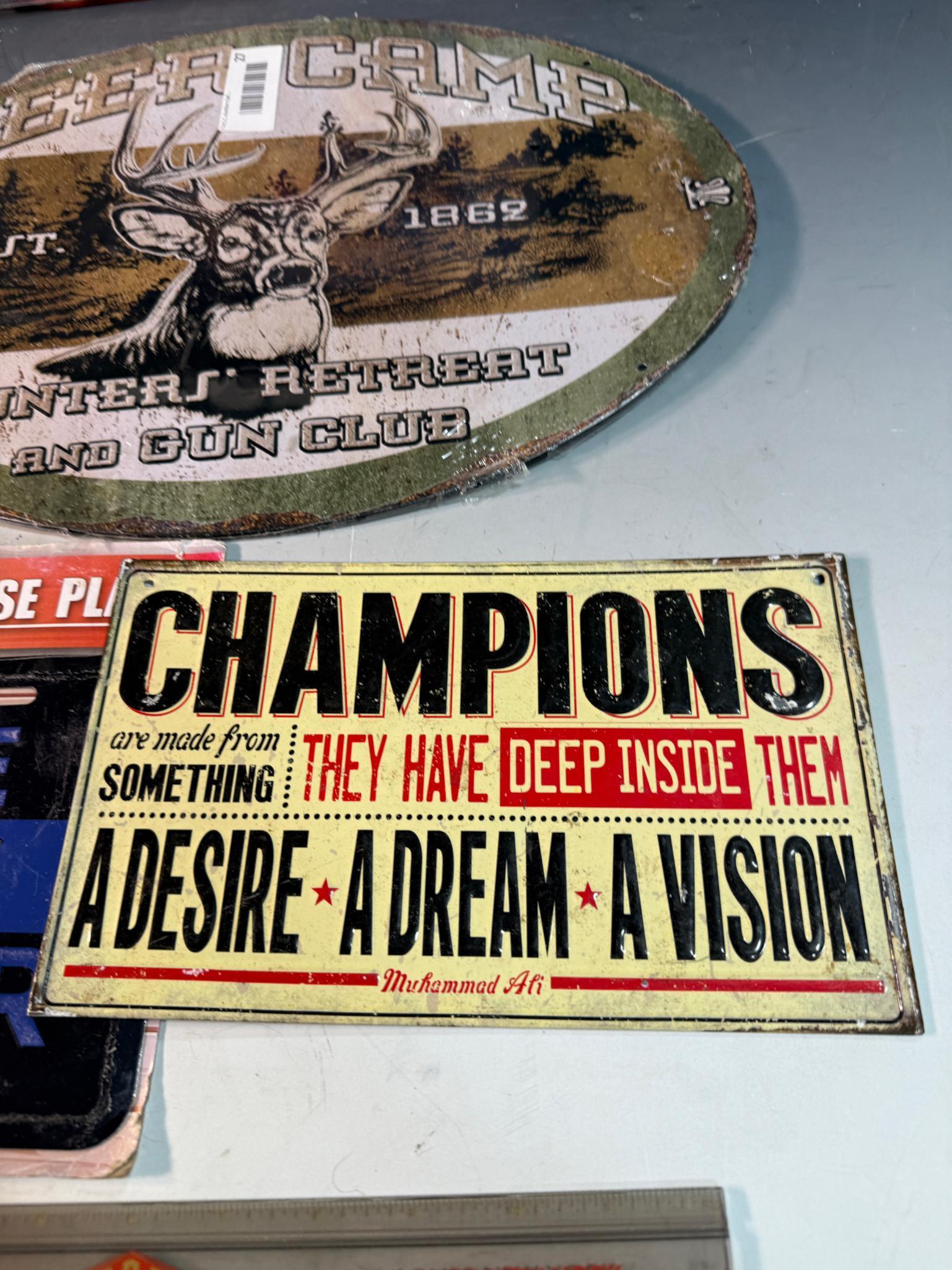 Signs and License plates, varying condition