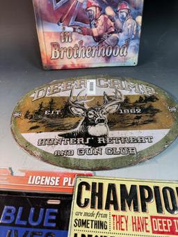 Signs and License plates, varying condition