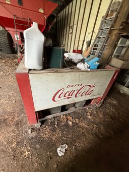 Vintage Coca-Cola Metal Cooler, Red and White