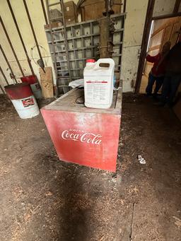 Vintage Coca-Cola Metal Cooler, Red and White