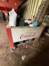 Vintage Coca-Cola Metal Cooler, Red and White