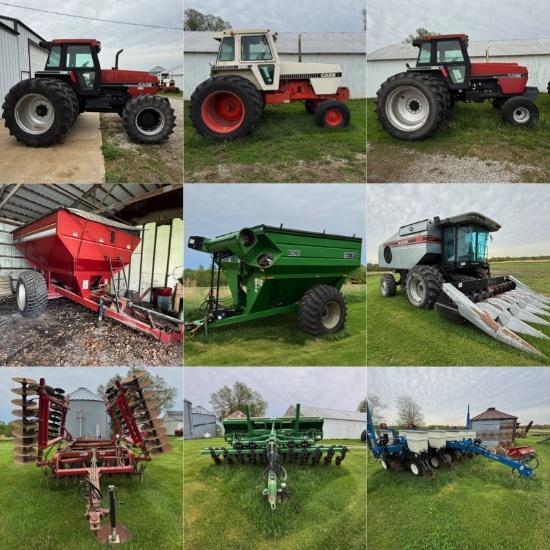 TRACTORS, GRAIN CARTS, COMBINE, PLOWS & MORE