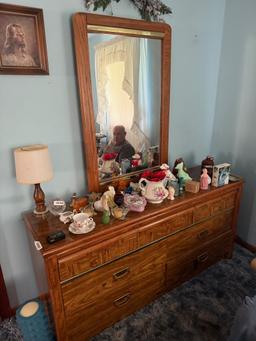 Dresser w/ Mirror contents not included 65" long x 31" tall, matches lot 17 and 24