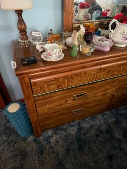 Dresser w/ Mirror contents not included 65" long x 31" tall, matches lot 17 and 24