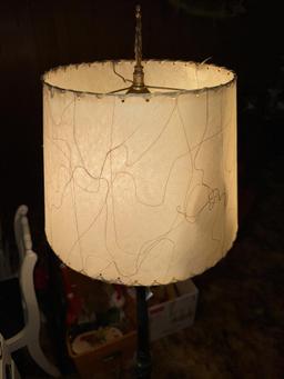Floor lamp 60" tall, one pull chain does not work and permanently on