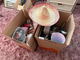 Large lot (2 boxes) Pots, Pans, misc.
