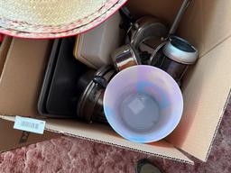 Large lot (2 boxes) Pots, Pans, misc.