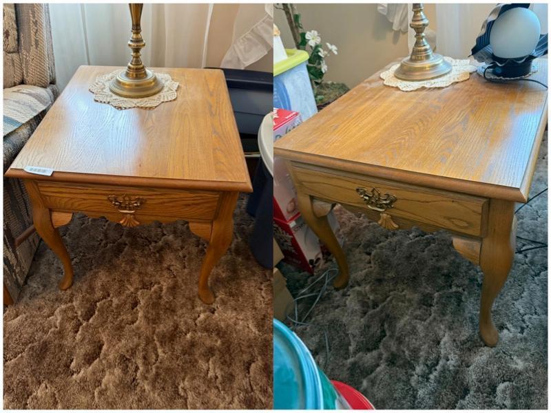Pair of End tables, 22" x 27" top, 22" tall