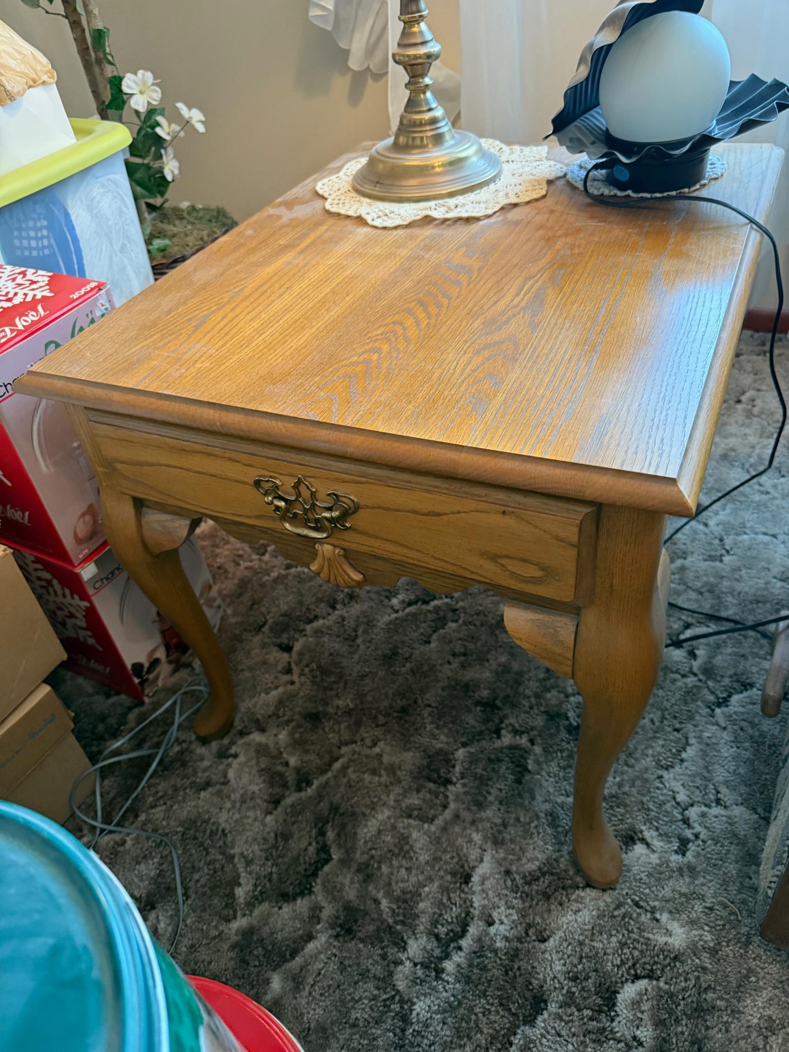 Pair of End tables, 22" x 27" top, 22" tall