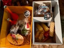 Home Decor - assorted candles and Christmas Decor