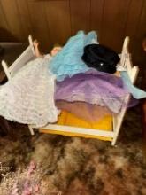 Doll Bunk Bed w/ assorted dolls and accessories