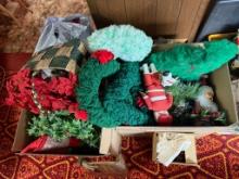Christmas Decorations Lot - wreathes and more