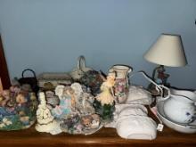 Decorative lot, Bears, pitcher, bell and more