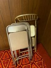 2- Samsonite Folding chairs & step stool