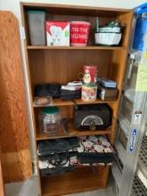 Bookcase and contents 6 ft tall x 30" W
