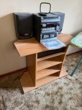 Phillips 3 Disc Changer w/ speakers & Corner Entertainment stand 36" wide