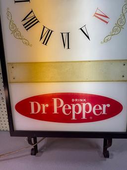 LOCAL PICKUP ONLY- Dr. Pepper Clock, Works as it should, 40 inches tall, 20 inches wide