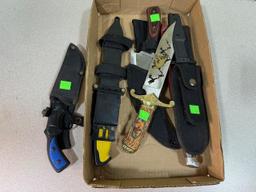 Knives lot of 6, 1 is decorative