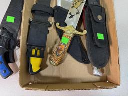 Knives lot of 6, 1 is decorative