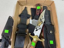 Knives lot of 6, 1 is decorative