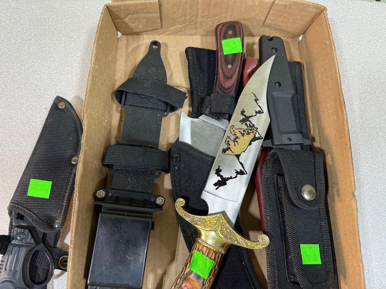 Knives lot of 6, 1 is decorative