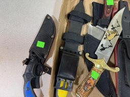 Knives lot of 6, 1 is decorative