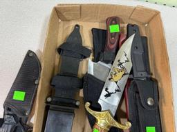 Knives lot of 6, 1 is decorative