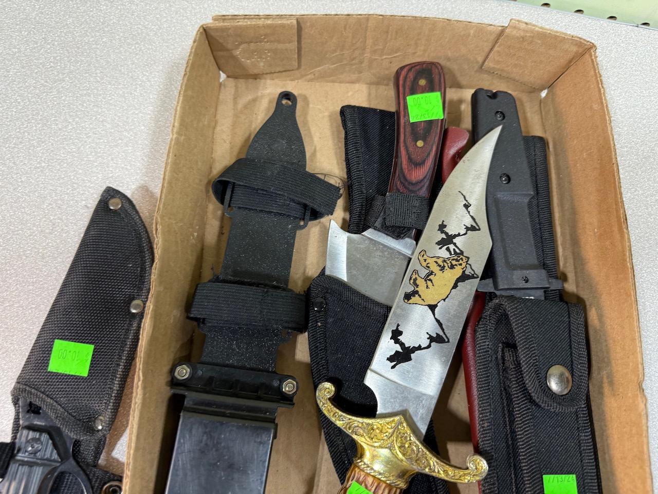 Knives lot of 6, 1 is decorative