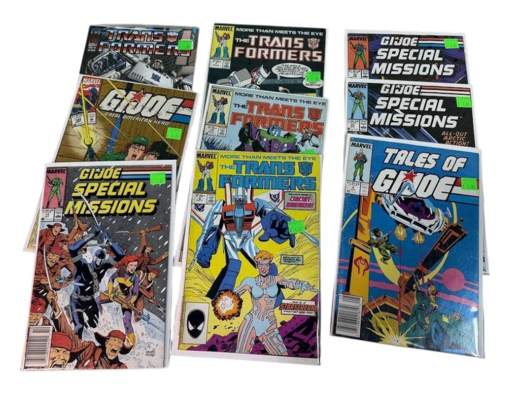 Marvel Comic Lot of 10 including GI Joe and Transformers