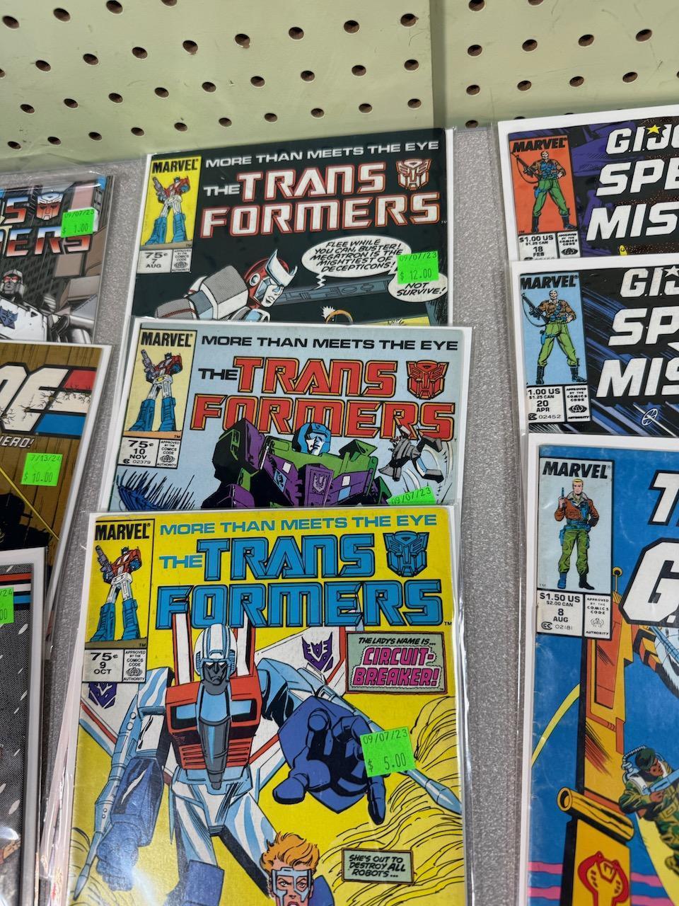 Marvel Comic Lot of 10 including GI Joe and Transformers