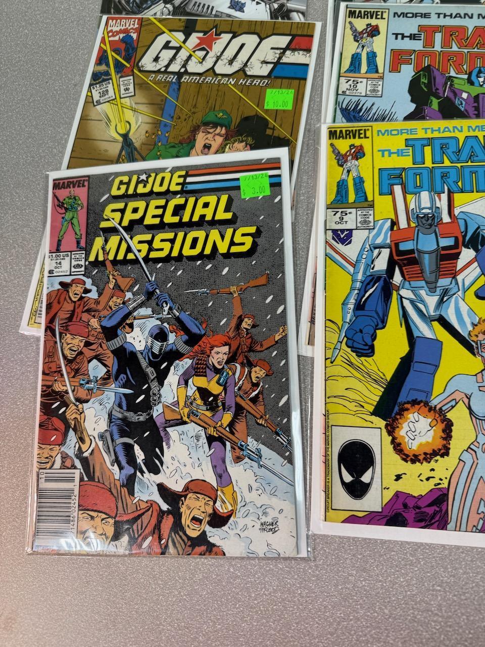 Marvel Comic Lot of 10 including GI Joe and Transformers