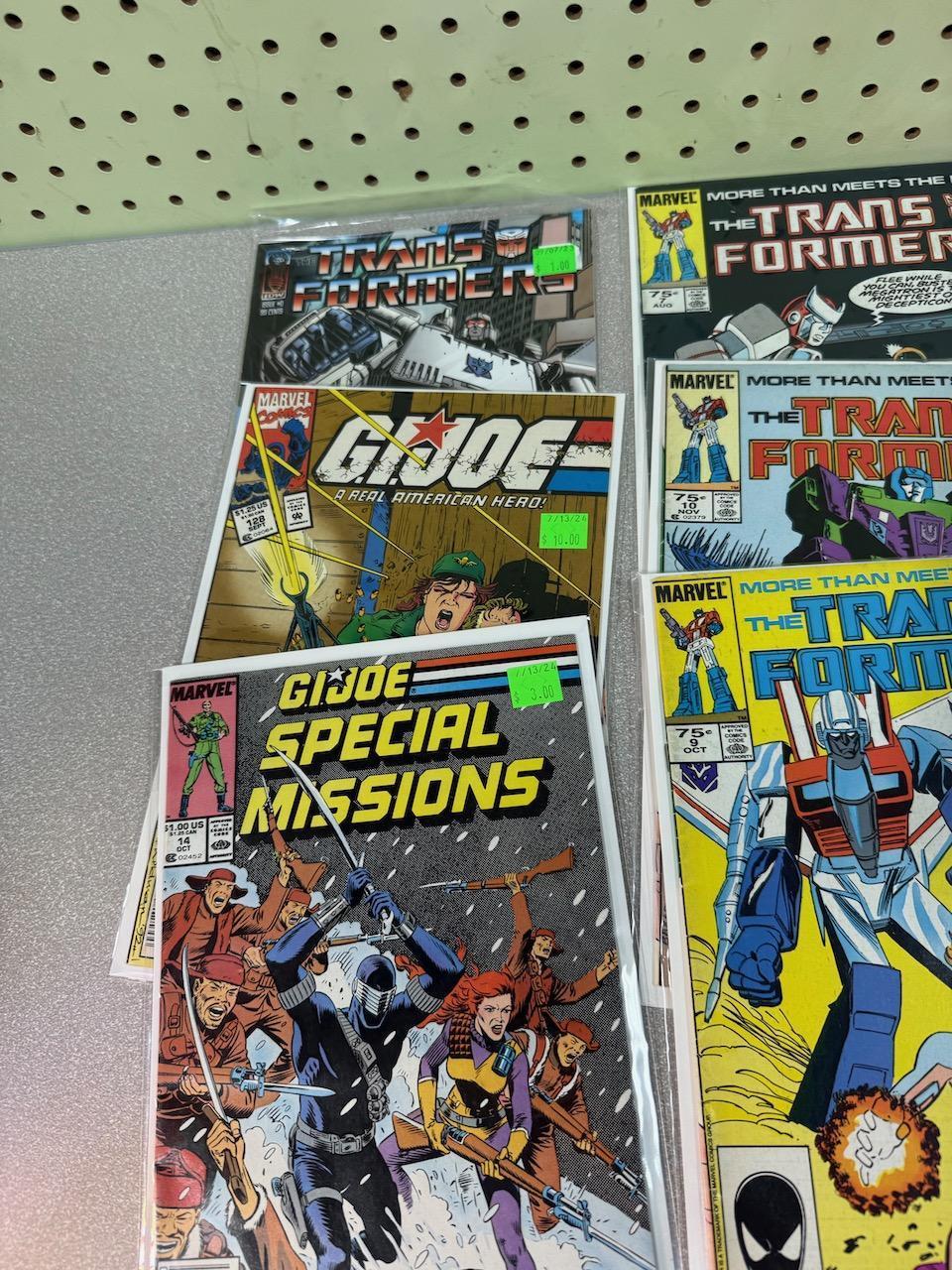 Marvel Comic Lot of 10 including GI Joe and Transformers