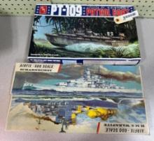 Ship Models 600 Scale 3 boxed opened but not assembled Airfix, AMT
