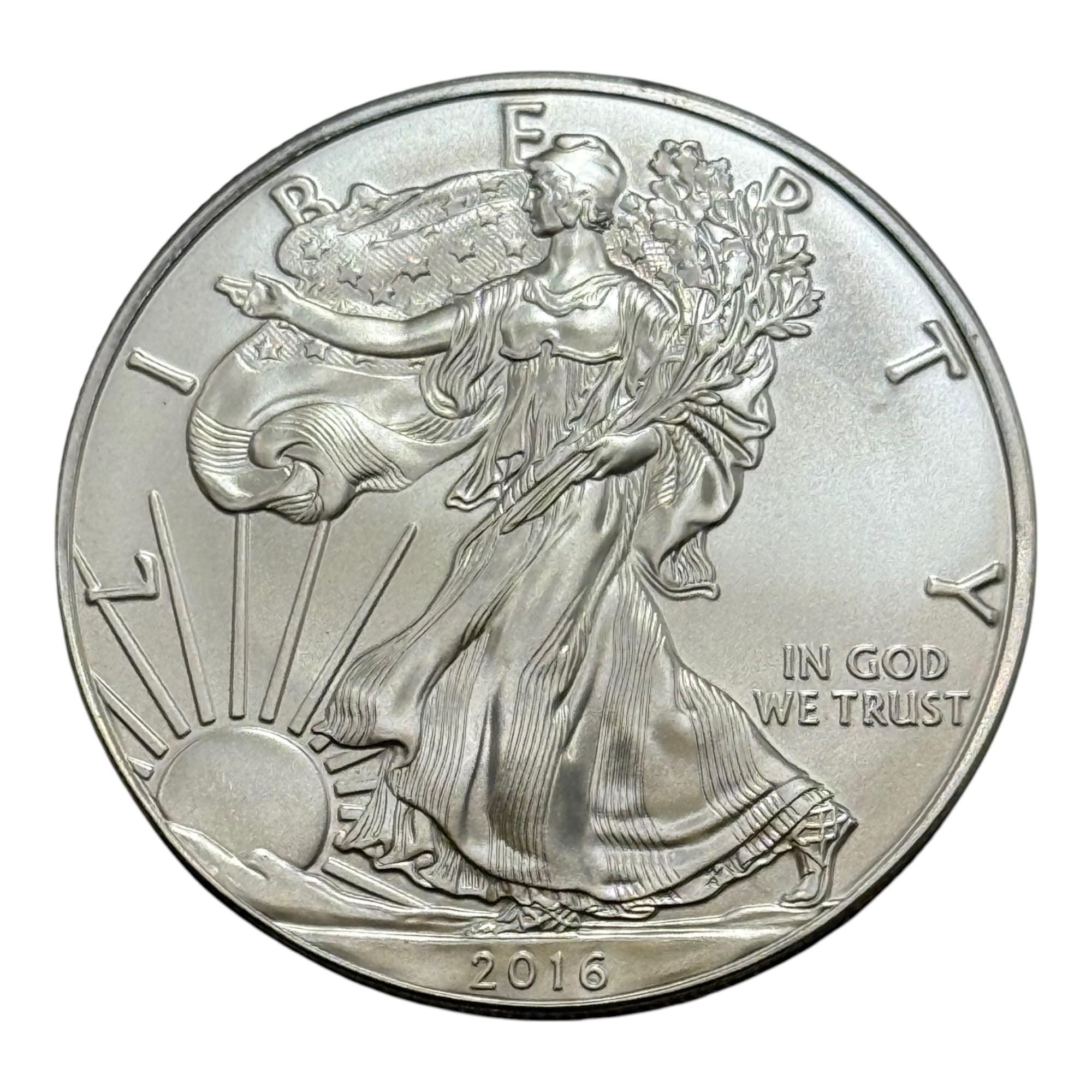 2016 American Silver Eagle Coin, 1 oz .999 Fine Silver