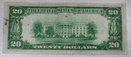1934 US $20 Light Green Seal Banknote