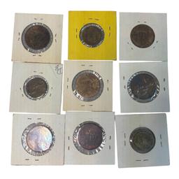 Great Britain Coin Collection, 1928-1971, Farthing, 3 Pence, 2 Pence
