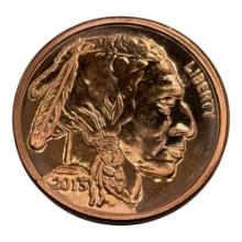 2015 Commemorative Coin, Native American & Bison, 1 AVDP OZ Copper