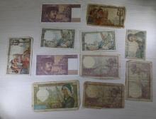 11- Bank of France banknotes, sells times the money