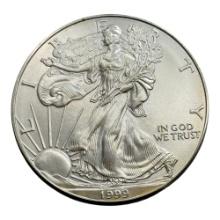 1999 American Silver Eagle Coin, 1 oz .999 Fine Silver