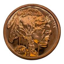 2015 Copper Commemorative Coin, 1 AVDP OZ, Buffalo and Native American Design