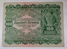 1922 Austria 100 Kronen Banknote