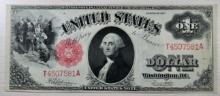 LARGE SIZE 1917 United States One Dollar Red Seal Note
