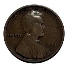 1915-S Lincoln Wheat Cent Coin, U.S. Mint