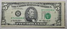 ERROR 1993 US Five Dollar 3rd Printing Shift Right ERROR, 2 notes visible on obverse