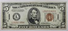 1934 A $5 Federal Reserve Note with "HAWAII" Overprint