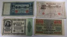 4- Pieces German Reichsbanknote Collection, sells times the money