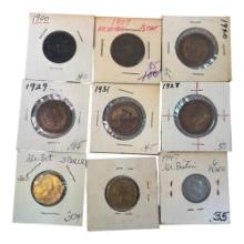 Coin Collection Including Great Britain Coins, Various Years and Denominations