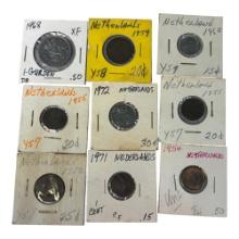 Netherlands Coin Collection, 1954-1972 Various Denominations