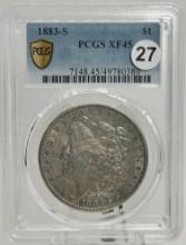 1883-S Morgan Dollar in PCGS XF45 Holder