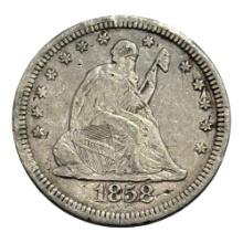 1858 Seated Liberty Quarter, United States, FULL LIBERTY